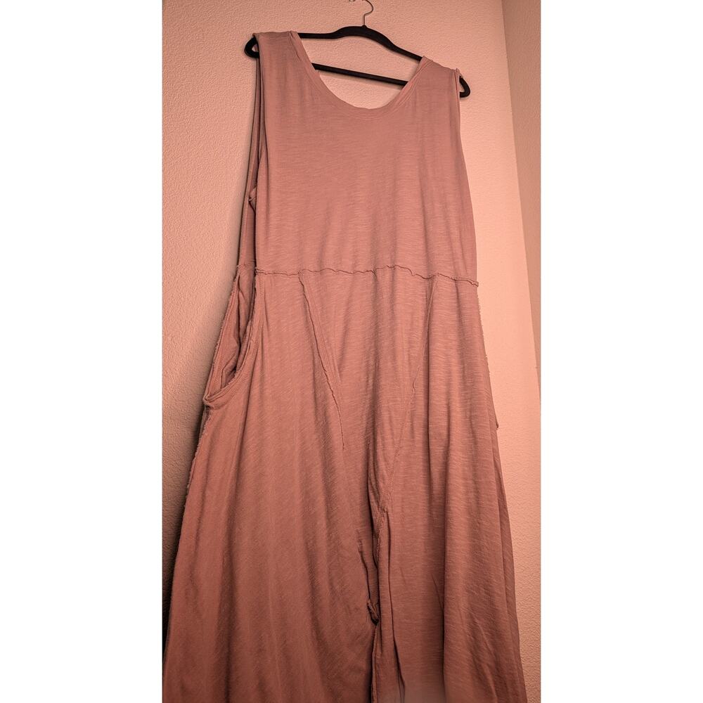 Free People Blush Pink/mauve Sleeveless Wide-Leg Jumpsuit